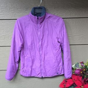 Mountain Hardwear Purple Gray Sherpa Lined Outdoor reversible Jacket L